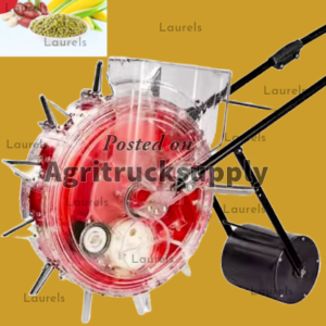 Manual Planter Horticultural planting, hand-pushed wheel, 5 spouts color barrel plant spacing 30cm