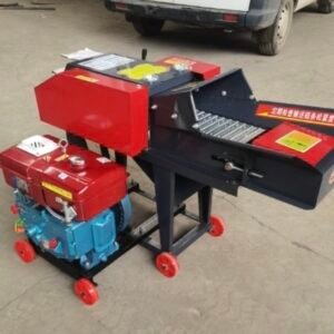 straw crusher for grass and plant Stock. household breeding cattle Diesel engine powered